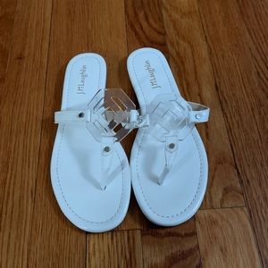 J.McLaughlin White Patent Leather Lucy Sandal